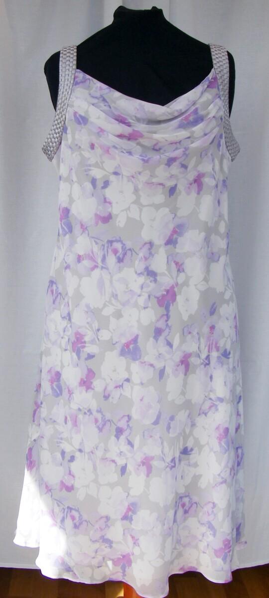 Jacques Vert LILAC HAZE RANGE GREY CHIFFON DRESS LILAC & VIOLET PRINT & LILAC SHANTUNG SHORT JACKET