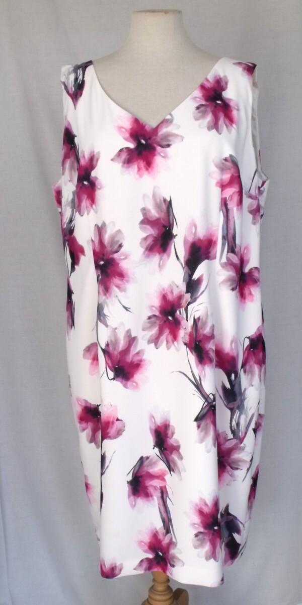 Jacques Vert MATCHING LOUISA PRINT SOFT CREPE SHIFT DRESS WITH SHEER CHIFFON TOP