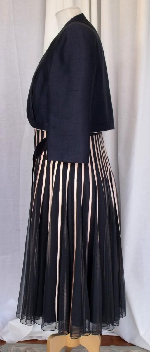 Jacques Vert MERCURY & GINGER RANGE GINGER RIBBON ON MERCURY NET STRAPPY DRESS MERCURY SHORT JACKET