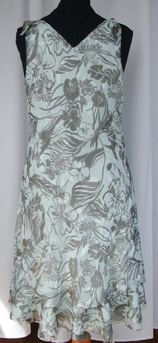 Jacques Vert MINT JULEP RANGE COFFEE PRINT ON MINT JULEP 27% SILK DEVORE & MINT JULEP NOTCH NECK SHORT JACKET