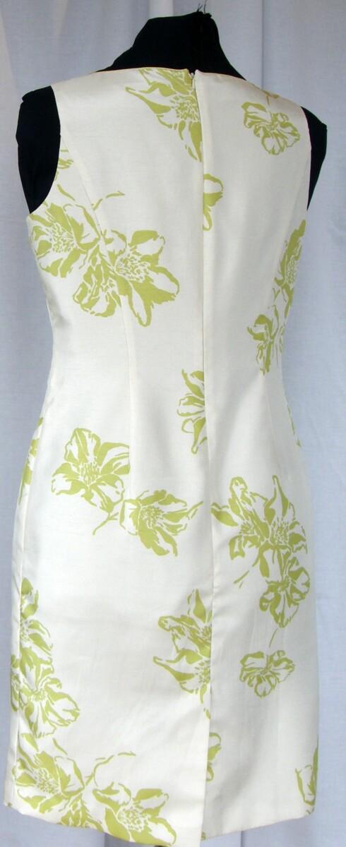 Jacques Vert MONACO RANGE IVORY SHANTUNG SHIFT DRESS LIME PRINT & LIME SHAWL JACKET
