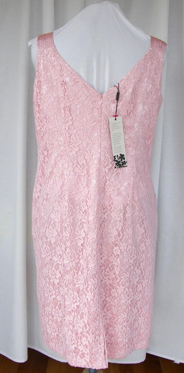 Jacques Vert MONIQUE RANGE SHELL PINK LACE SHIFT DRESS & SHELL PINK SHANTUNG NOTCH NECK SHORT JACKET