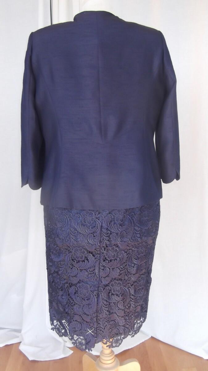 Jacques Vert NEW DAMSON RANGE PURPLE OPULENT LACE SHIFT DRESS & DAMSON PURPLE SHANTUNG JACKET