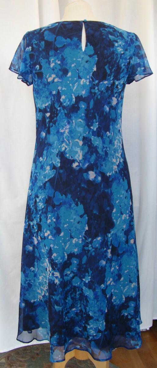 Jacques Vert OCEANA RANGE TURQUOISE CHIFFON DRESS HYDRANGEA PRINT & OCEANA TURQUOISE JACKET