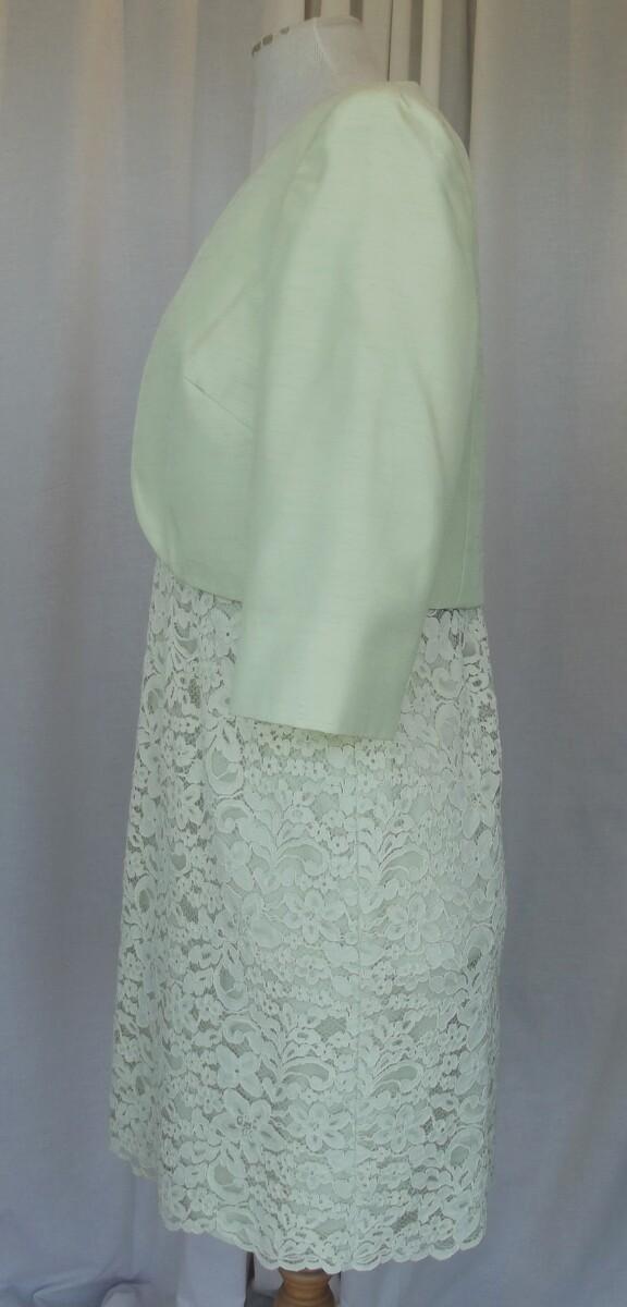 Jacques Vert PETITE RANGE SOFT LIME LACE SHIFT DRESS & ( NON PETITE) SOFT LIME SHANTUNG JACKET