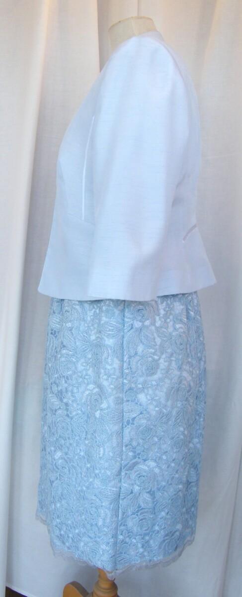 Jacques Vert POWDER BLUE CORDED LACE SHIFT DRESS & POWDER BLUE SHANTUNG JACKET