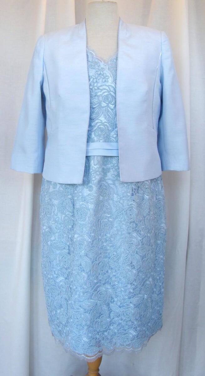 jacques vert POWDER BLUE CORDED LACE SHIFT DRESS & POWDER BLUE SHANTUNG JACKET