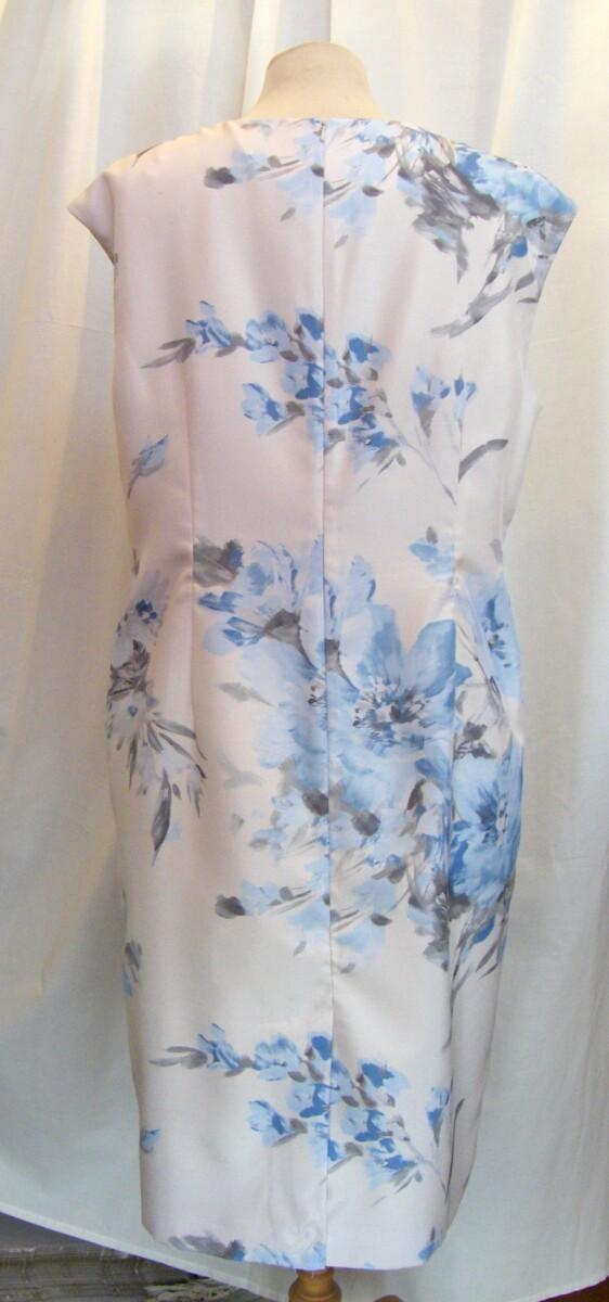 Jacques Vert POWDER BLUE SHANTUNG JACKET & MATCHING IVORY SHANTUNG DRESS POWDER BLUE PRINT