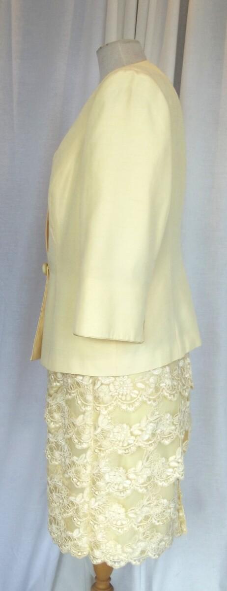 Jacques Vert PRIMROSE YELLOW OPULENT LACE DRESS & PRIMROSE YELLOW SHANTUNG JACKET