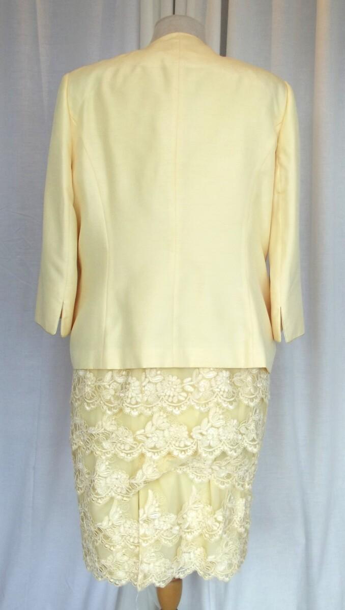 Jacques Vert PRIMROSE YELLOW OPULENT LACE DRESS & PRIMROSE YELLOW SHANTUNG JACKET