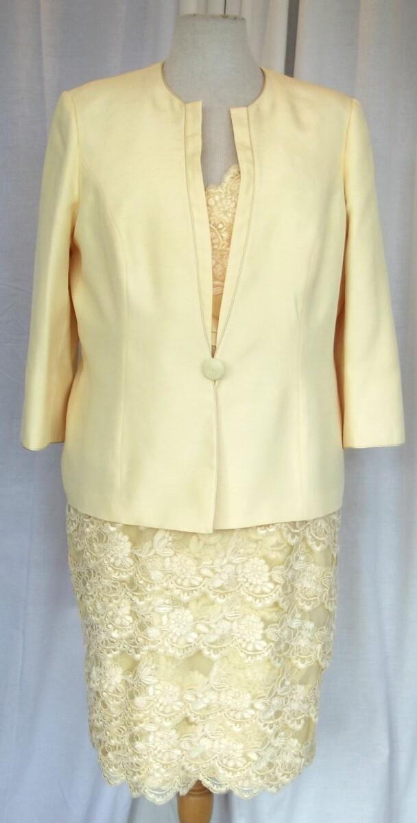 jacques vert PRIMROSE YELLOW OPULENT LACE DRESS & PRIMROSE YELLOW SHANTUNG JACKET