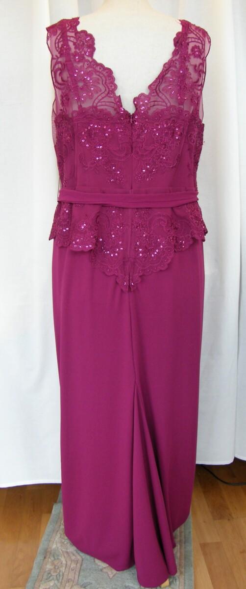 Jacques Vert ROSEHIP RANGE SEQUINNED & BEADED EMBROIDERED MAXI DRESS IN CREPE CHIFFON WITH PEPLUM