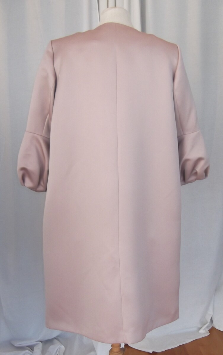 Jacques Vert VERSAILLES COLLECTION MINK LACE OUTLINED IN GOLD 3D EFFECT SHIFT DRESS & OPULENT STATEMENT SATIN COAT BELL SLEEVES BRAND NEW WITH TAGS