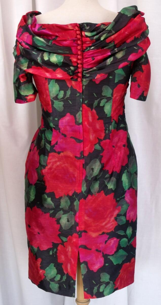 Jacques Vert VINTAGE 80’S J.R. SLOANE AT JACQUES VERT SPARKLY OFF THE SHOULDER COCKTAIL DRESS