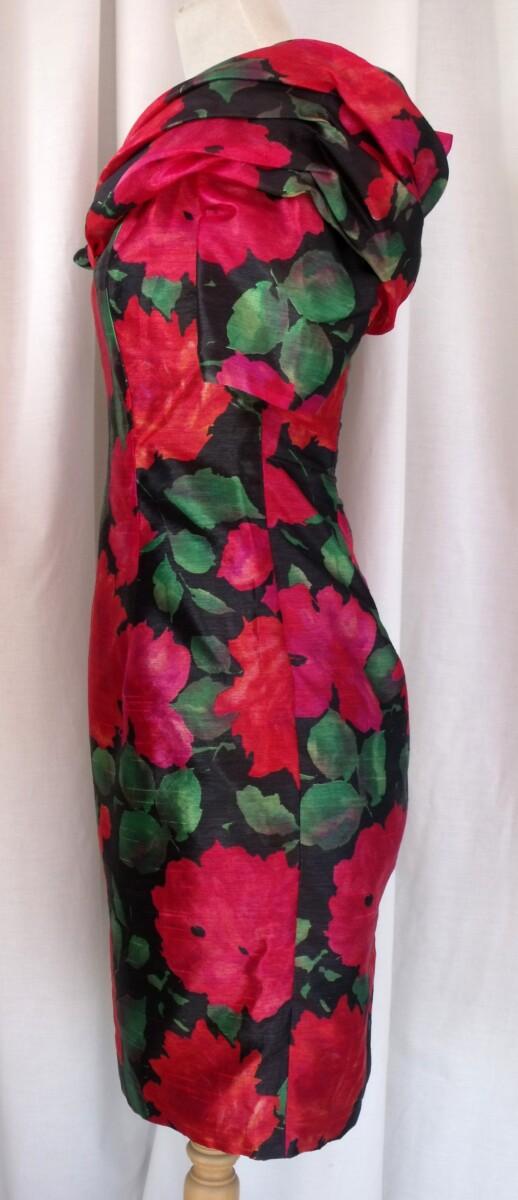 Jacques Vert VINTAGE 80’S J.R. SLOANE AT JACQUES VERT SPARKLY OFF THE SHOULDER COCKTAIL DRESS