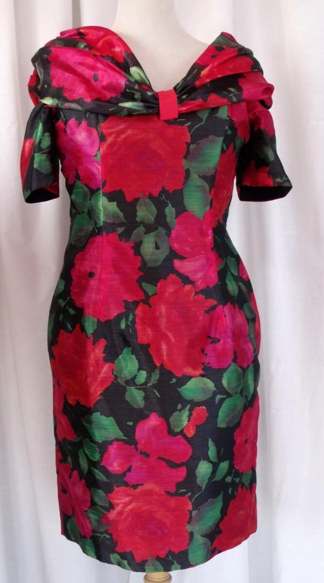 jacques vert VINTAGE 80’S J.R. SLOANE AT JACQUES VERT SPARKLY OFF THE SHOULDER COCKTAIL DRESS