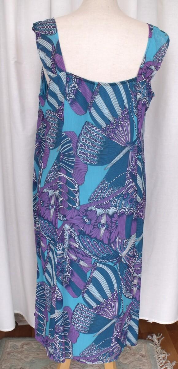 Jacques Vert VINTAGE LAGOON RANGE SHIFT DRESS IN ABSTRACT PRINTED CHIFFON MATCHING CHIFFON SHRUG