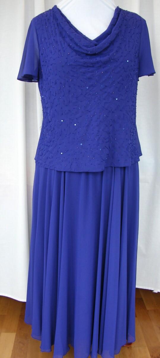jacques vert VINTAGE MEDUSA RANGE CADBURY PURPLE CREPE CHIFFON SKIRT MATCHING TOP EMBELLISHED WITH SEQUINNED & BEADED EMBROIDERY ON FRONT