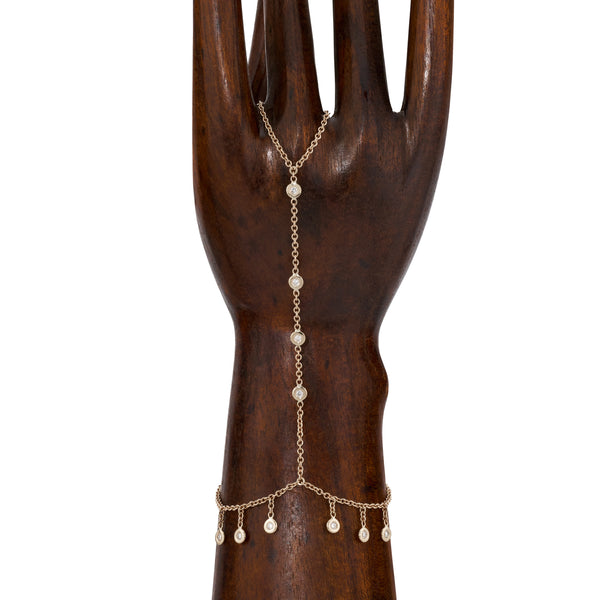 jacquie aiche 10 Diamond Shaker Wrist Finger Bracelet