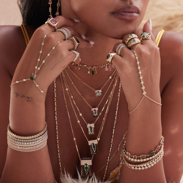 Jacquie Aiche 10 Graduated Sophia Diamond Finger Bracelet