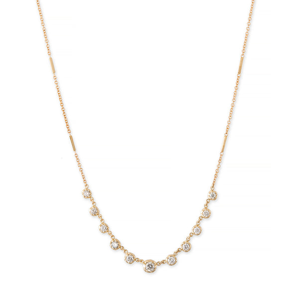 jacquie aiche 11 Graduated Sophia Diamond Smooth Bar Necklace