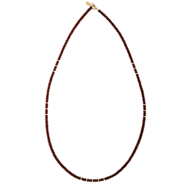 Jacquie Aiche 17 Gold Beads + Red Jasper Beaded Necklace