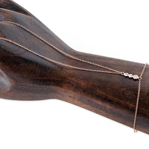 jacquie aiche 3 Graduated Diamond Double Stem Finger Bracelet