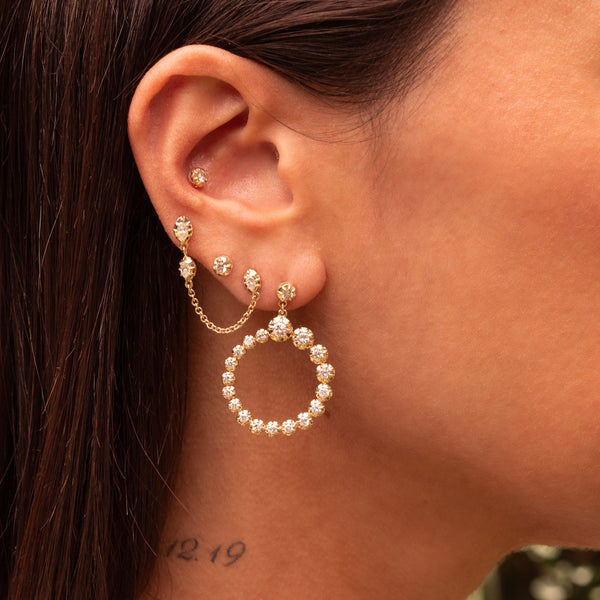 Jacquie Aiche 3 Graduated Marquise Sophia Diamond Chain Double Stud