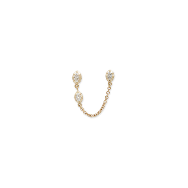 jacquie aiche 3 Graduated Marquise Sophia Diamond Chain Double Stud