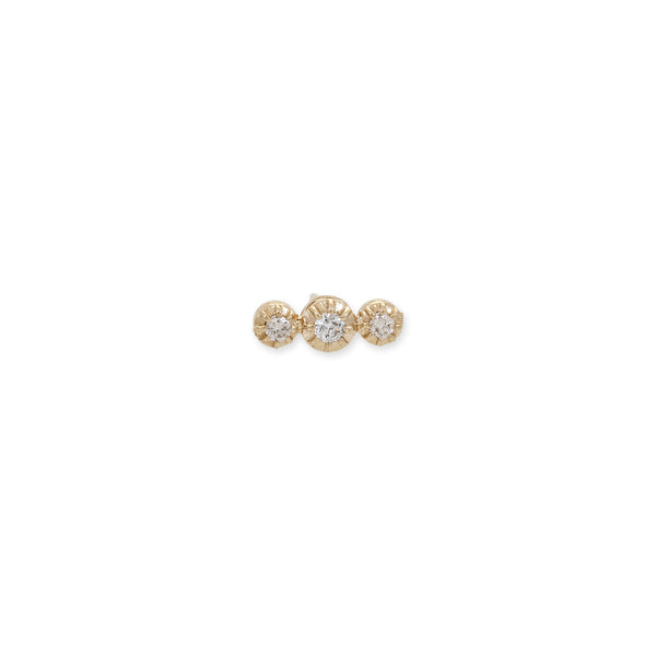 jacquie aiche 3 SMALL GRADUATED ROUND SOPHIA DIAMOND STUD