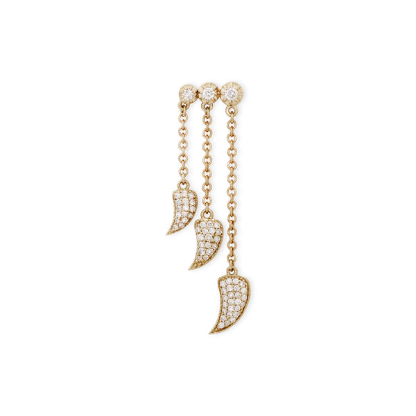 jacquie aiche 3 Sophia Diamond Pave Tusk Chain Drop Stud