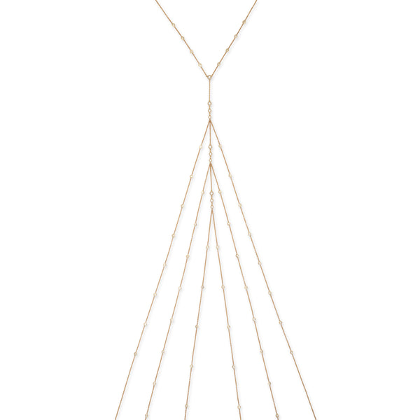 jacquie aiche 3x3 Graduated Sophia Diamond Center + Triple Row Diamond Bodychain