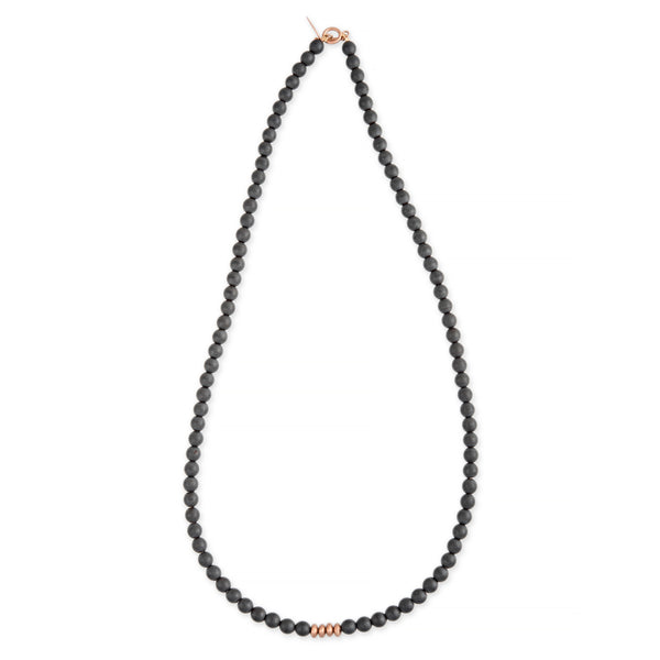Jacquie Aiche 4 Gold Bead + Grey Hematite Beaded Necklace