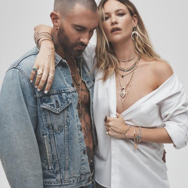 Jacquie Aiche 5 Graduated Diamond Center Smooth Bar Bodychain