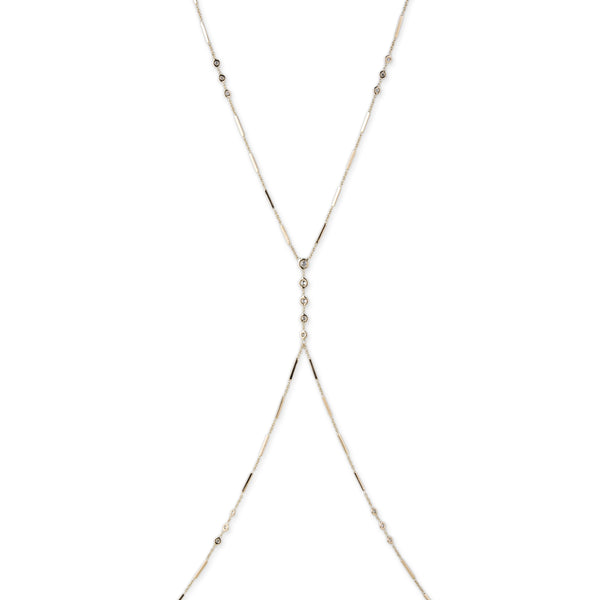 jacquie aiche 5 Graduated Diamond Center Smooth Bar Bodychain