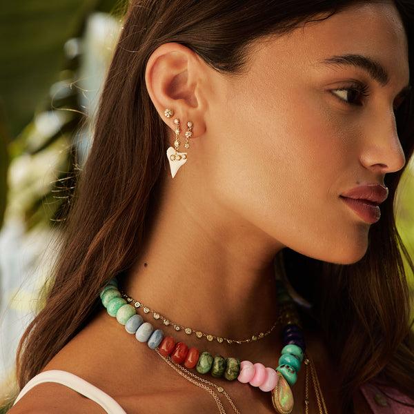 Jacquie Aiche 6 SOPHIA DIAMOND SHARK TOOTH DROP STUD EARRING