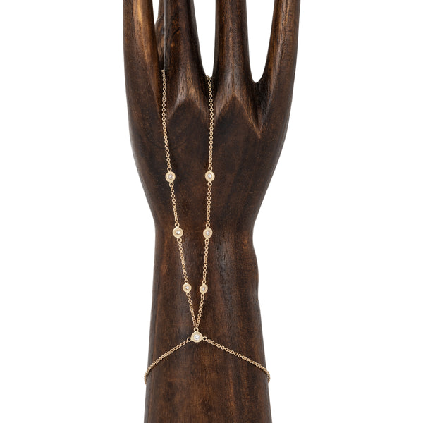 jacquie aiche 7 Diamond Double Stem Finger Bracelet