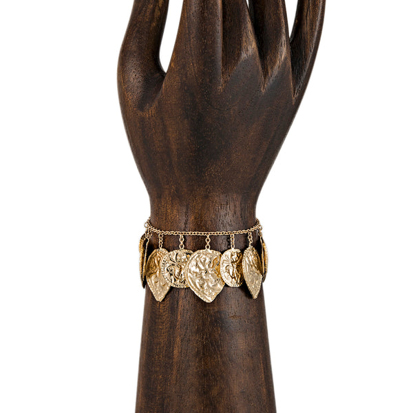 jacquie aiche Antique Coin + Teardrop Shaker Bracelet