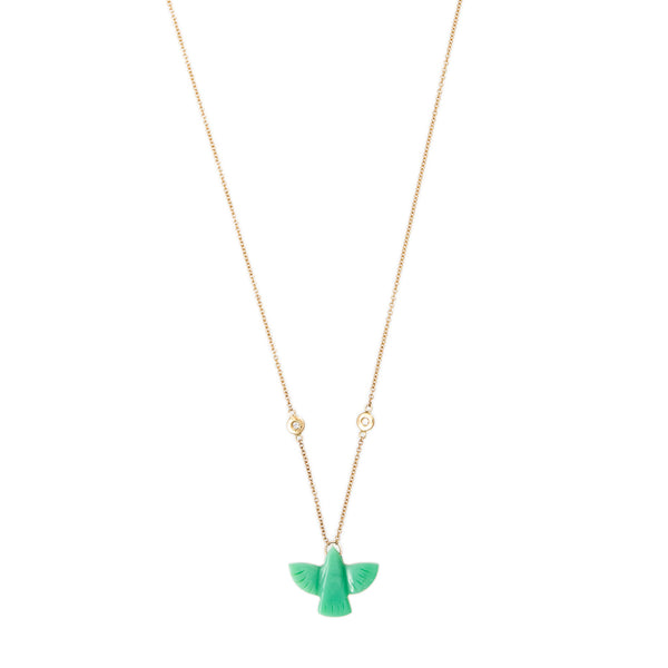 jacquie aiche Baby Chrysoprase Thunderbird Necklace