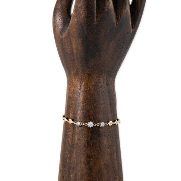 Jacquie Aiche Black Rhodium 3 Sophia Diamond + 6 Round Diamond Bracelet