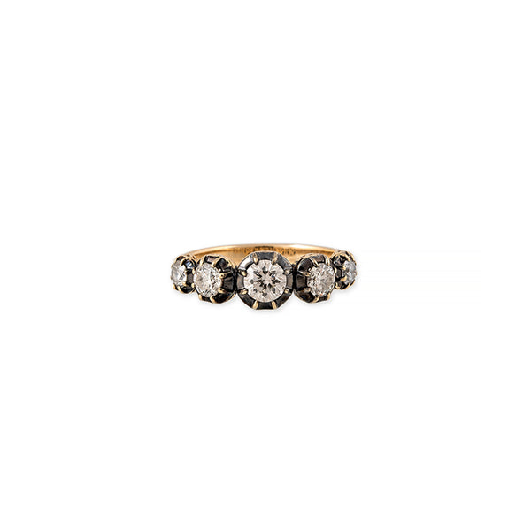 jacquie aiche Black Rhodium 5 Graduated Diamond Sophia Ring