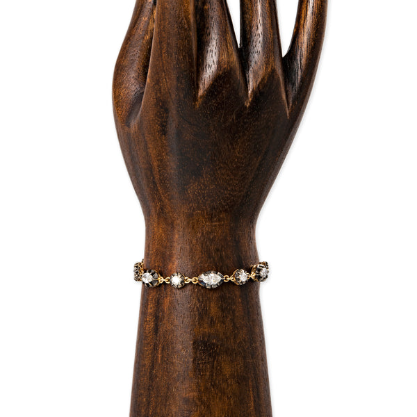 Jacquie Aiche Black Rhodium Graduated Marquise + Round Sophia Diamond Bracelet