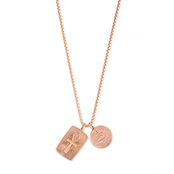 Jacquie Aiche DIAMOND CENTER EYE BURST + NEVER GIVE UP DISC CHARM