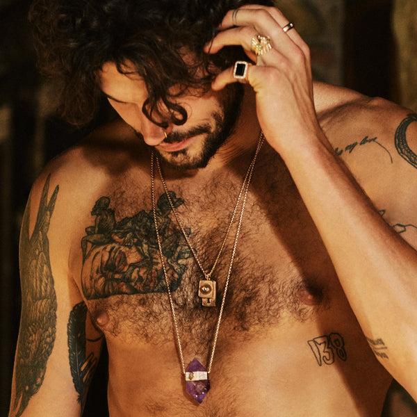 Jacquie Aiche DIAMOND CENTER EYE + SPIRIT SQUARE TAG CHARM