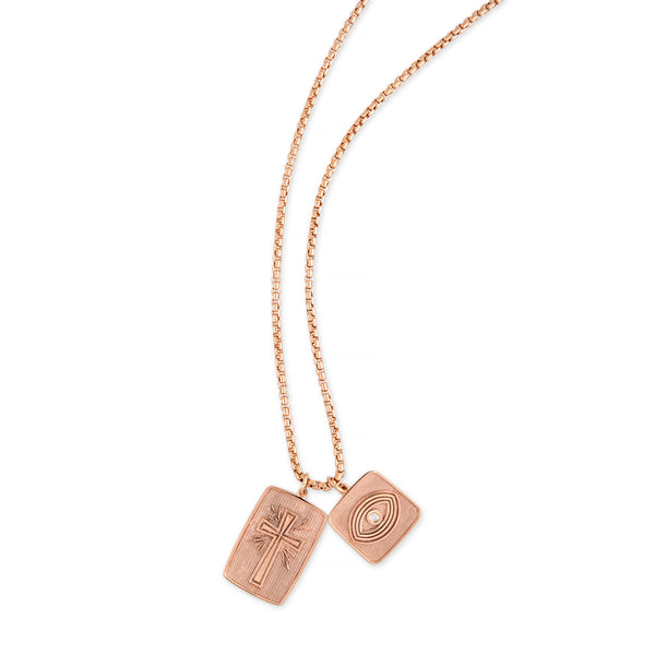 Jacquie Aiche DIAMOND CENTER EYE + SPIRIT SQUARE TAG CHARM