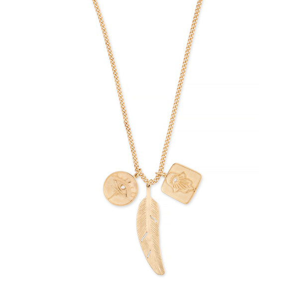 Jacquie Aiche DIAMOND CENTER LASH EYE BURST + LOVE DISC CHARM