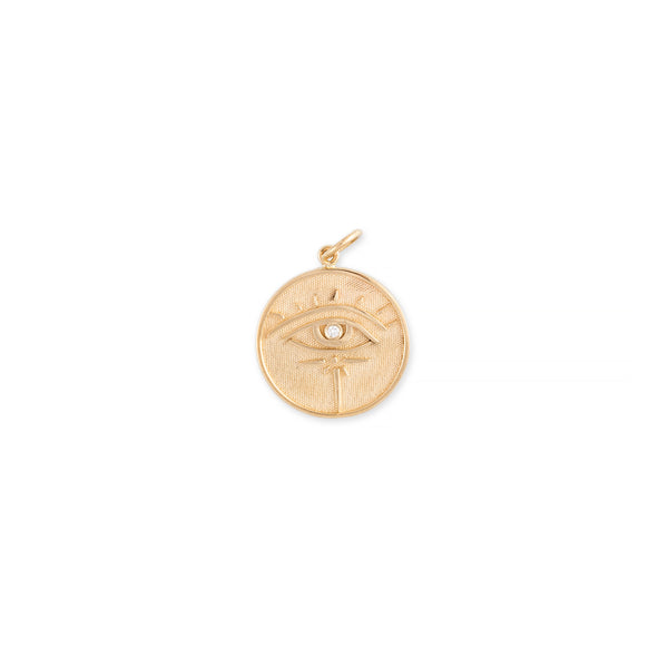 jacquie aiche DIAMOND CENTER LASH EYE BURST + LOVE DISC CHARM