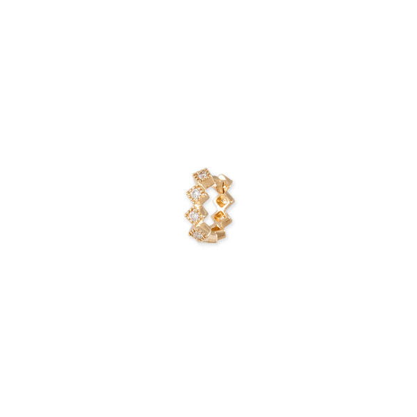 jacquie aiche Diamond Center Princess Shape Mini Hoop