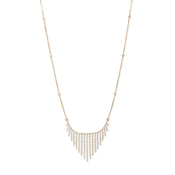 jacquie aiche Diamond Graduated Shower Smooth Bar Belly Chain