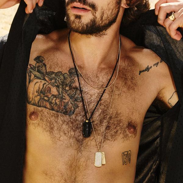 Jacquie Aiche FULL PAVE DIAMOND + EYE BURST TAG CHARM